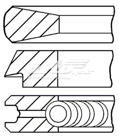Комплект поршневых колец на 1 цилиндр, стандарт 0811890000 Goetze