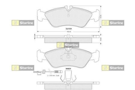 BDS138 Starline Колодки тормозные дисковые комплект