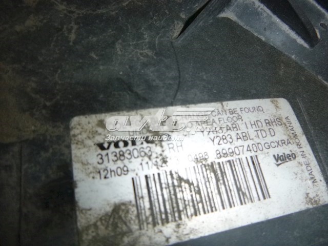 Правая блок фара Volvo 31383063 цена, от 835.70 USD