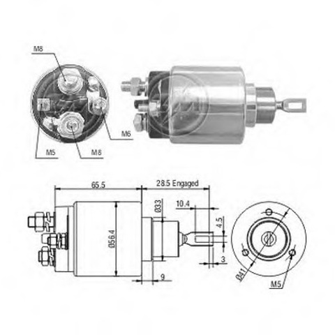 ZM1475 ZM relê retrator do motor de arranco