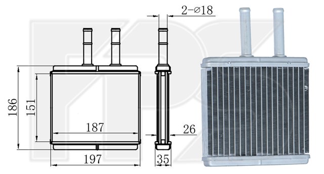 CTA6042 AVA radiador de forno (de aquecedor)