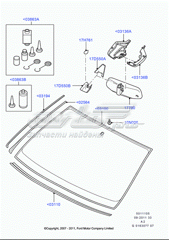  Compactador de pára-brisas Ford Mondeo IV carrinha (CA2) (2007 - 2014) IV