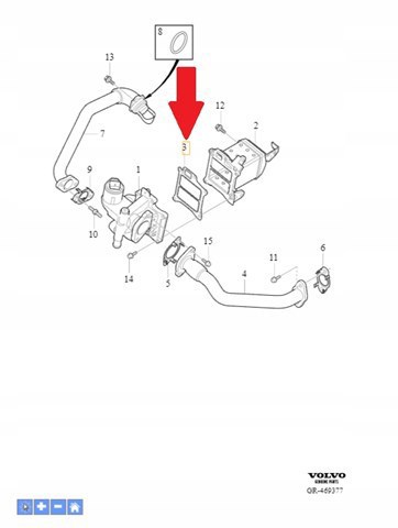Прокладка EGR-клапана рециркуляции 31370267 Volvo