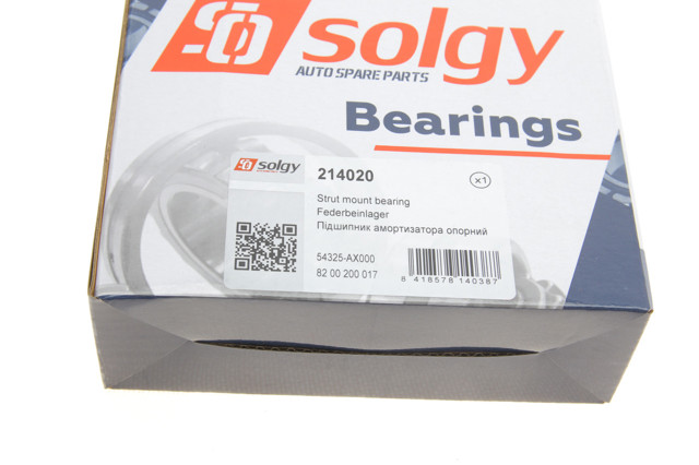 Опорный подшипник амортизатора 214020 Solgy