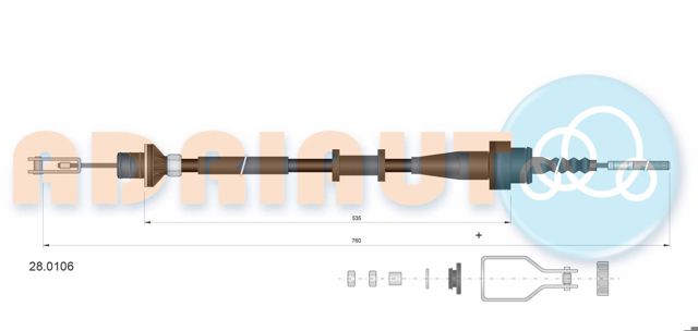 28.0106 Adriauto cabo de embraiagem