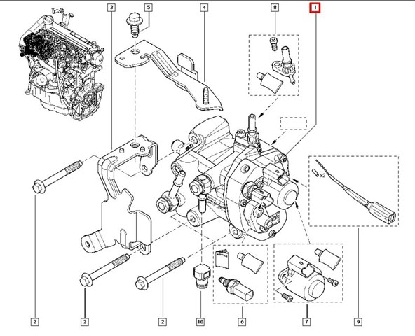 167000741R RENAULT Bomba inyectora original y equivalente