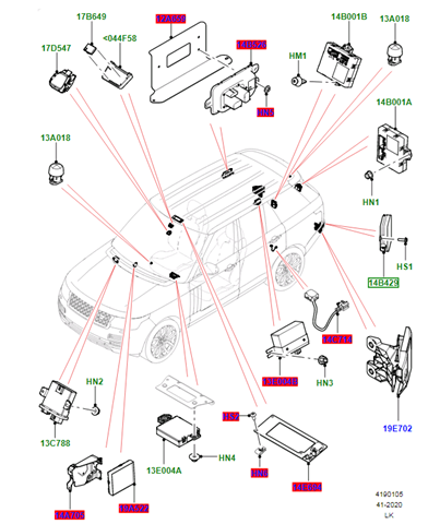Купить LR061039 Land Rover Датчик контроля мертвой зоны задний