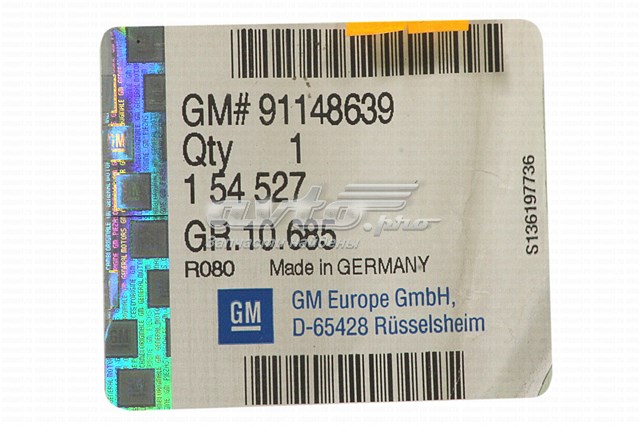 Молдинг опускного стекла двери задней левой General Motors 91148639 цена, от  USD