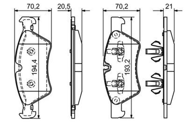 Купить 986494165 Bosch Колодки тормозные