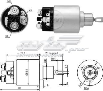 ZM5973 ZM relê retrator do motor de arranco