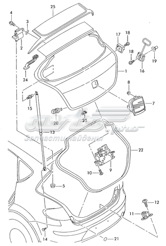  Дверь задняя (багажная 3/5-я (ляда) Seat Toledo 3