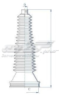 Пыльник рулевого механизма (рейки) правый SPIDAN 84205