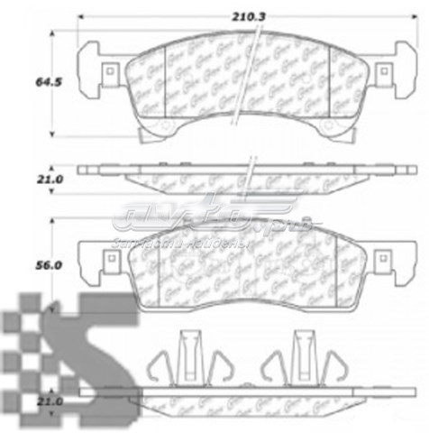 Передние тормозные колодки 10209340 Centric Parts