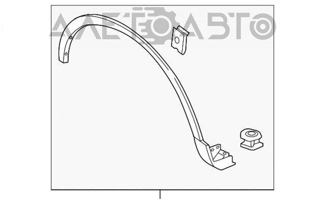 Накладка переднего левого крыла Ford FA1Z16268AB