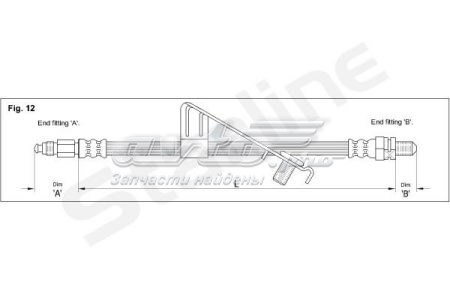 HAAC1268 Starline Шланг тормозной левый передний