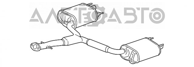 Silenciador, parte traseira para Lexus IS (E2)