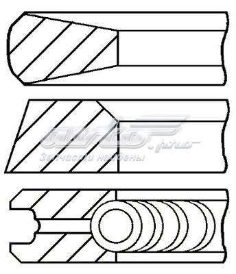 Купить 0832630000 Goetze Комплект поршневых колец на 1 цилиндр, стандарт