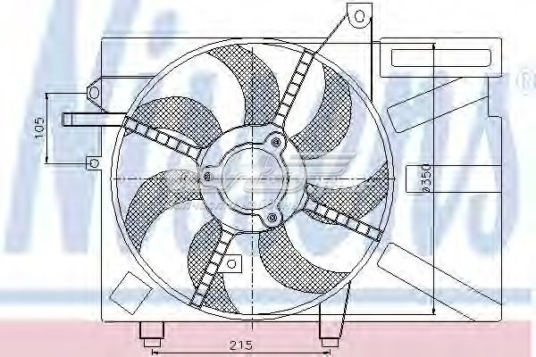 Rodete ventilador, refrigeración de motor 85035 NISSENS