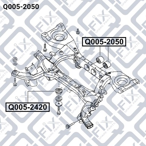 Сайлентблок подрамника задний Q-fix Q0052050