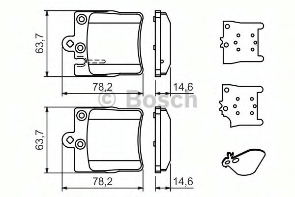 986494022 Bosch Колодки тормозные дисковые комплект