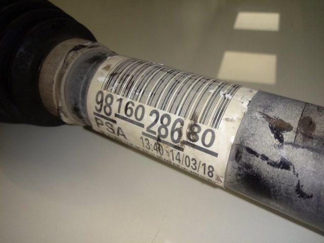9816028680 Peugeot/Citroen Полуось передняя, правая