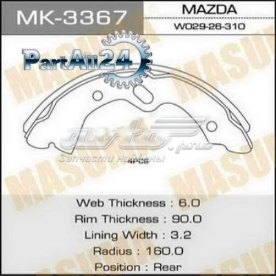 MK3367 Masuma Барабанные тормозные колодки