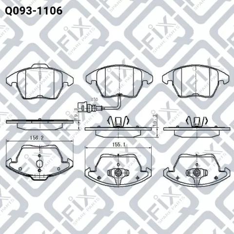 Колодки Q-fix Q0931106 цена, от 29.85 USD