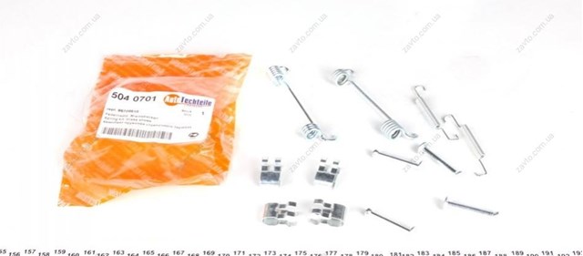 5040701 Autotechteile Комплект монтажный задних барабанных колодок