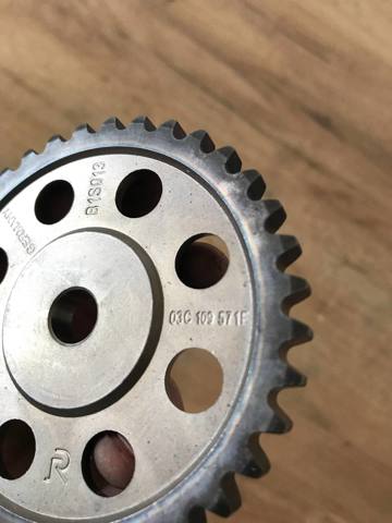 Engrenagem de cadeia da roda dentada da árvore distribuidora de motor 03C109571F VAG
