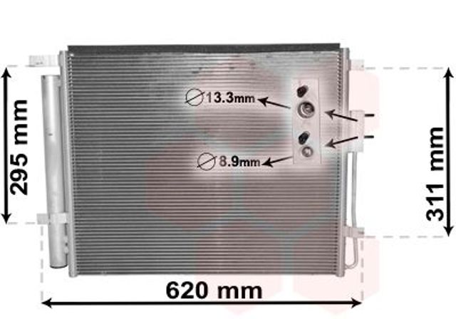 82005343 VAN Wezel radiador de aparelho de ar condicionado