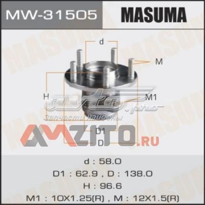 Ступицы задних колес Masuma MW31505 цена, от 72.73 USD