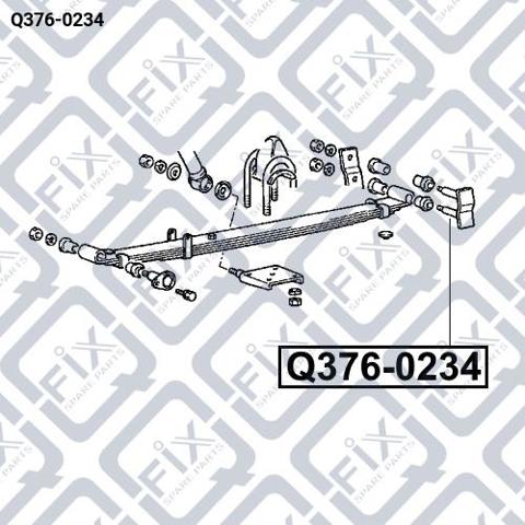 Серьга задней рессоры Q3760234 Q-fix