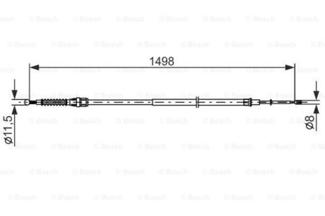 Задний трос ручника 1987482789 Bosch