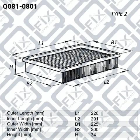 Элемент воздушного фильтра Q-fix Q0810801 цена, от 4.69 USD