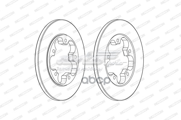 Купить DDF2484C Ferodo Диск тормозной задний