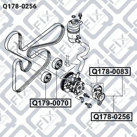 Роликовий модуль натяжителя ремня Q-fix Q1780256 цена, от 22.44 USD