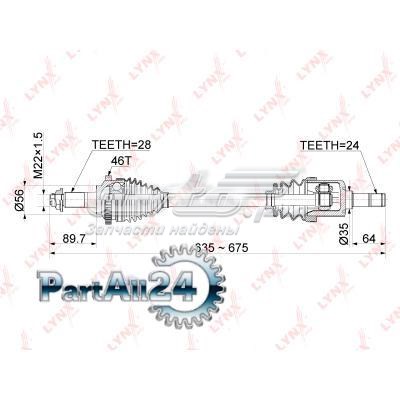 Купить CD1015A Lynxauto Привод в сборе левый