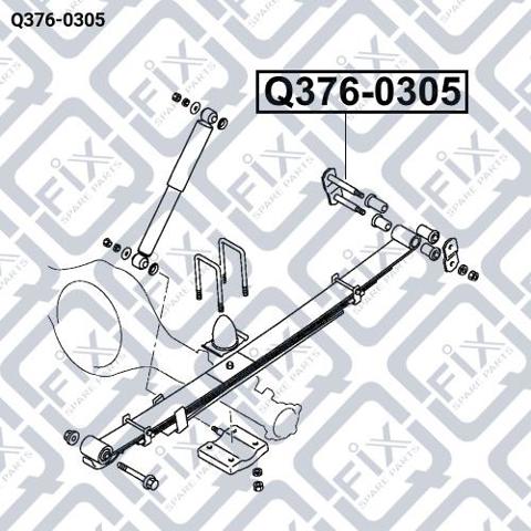 Серьга задней рессоры Q-fix Q3760305 цена, от 19.00 USD