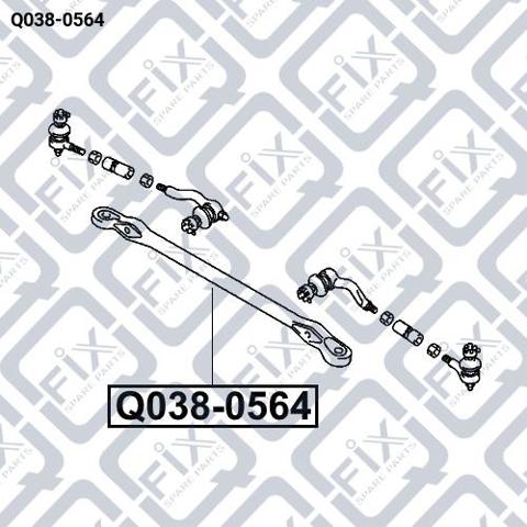 Тяга рулевая центральная Q-fix Q0380564 цена, от 96.50 USD