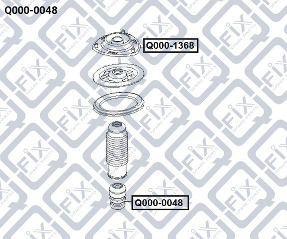 Купить Q0000048 Q-fix Буфер (отбойник) амортизатора переднего