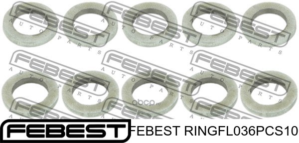 Кольцо (шайба) форсунки инжектора посадочное Febest RINGFL036PCS10