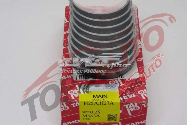 Купить M663A025 Taiho Вкладыши коленвала коренные, комплект, 1-й ремонт (+0,25)