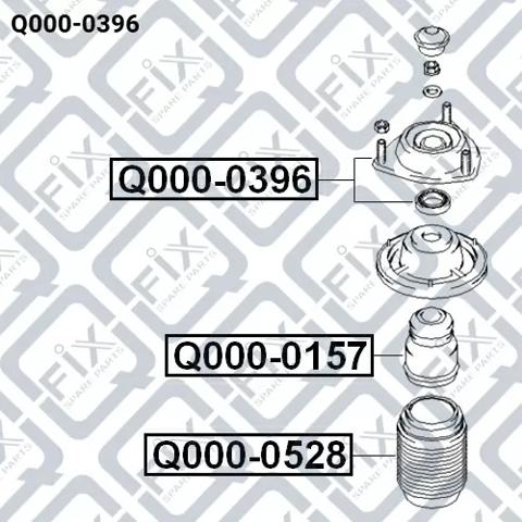 Купить Q0000396 Q-fix Опора переднего амортизатора