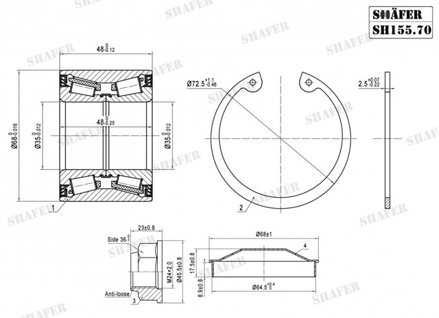 Купить SH15570K Shafer Диск тормозной задний