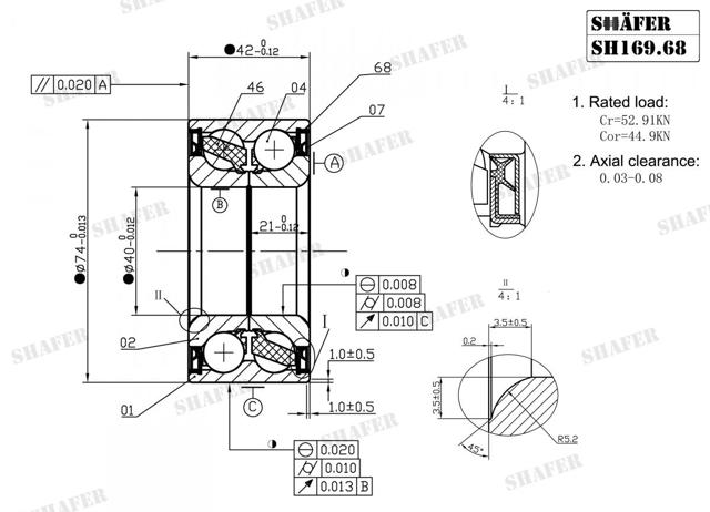 Купить SH16968 Shafer Подшипник передней ступицы