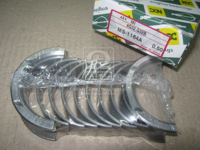 Вкладыши коленвала коренные, комплект, 2-й ремонт Kolbenschmidt MS1821A050