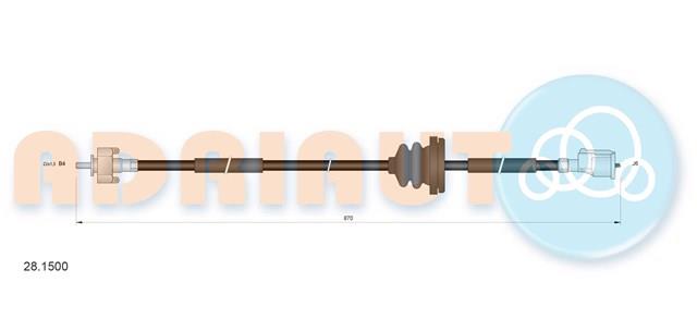Вал гнучкий (спідометра) AD281500 ADRIAUTO