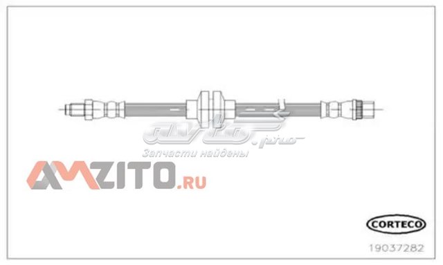 Шланг тормозной передний 19037282 Corteco