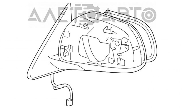 Espelho de retrovisão direito para Toyota Highlander 