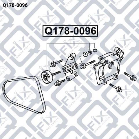 Натяжной ролик Q-fix Q1780096 цена, от 26.82 USD
